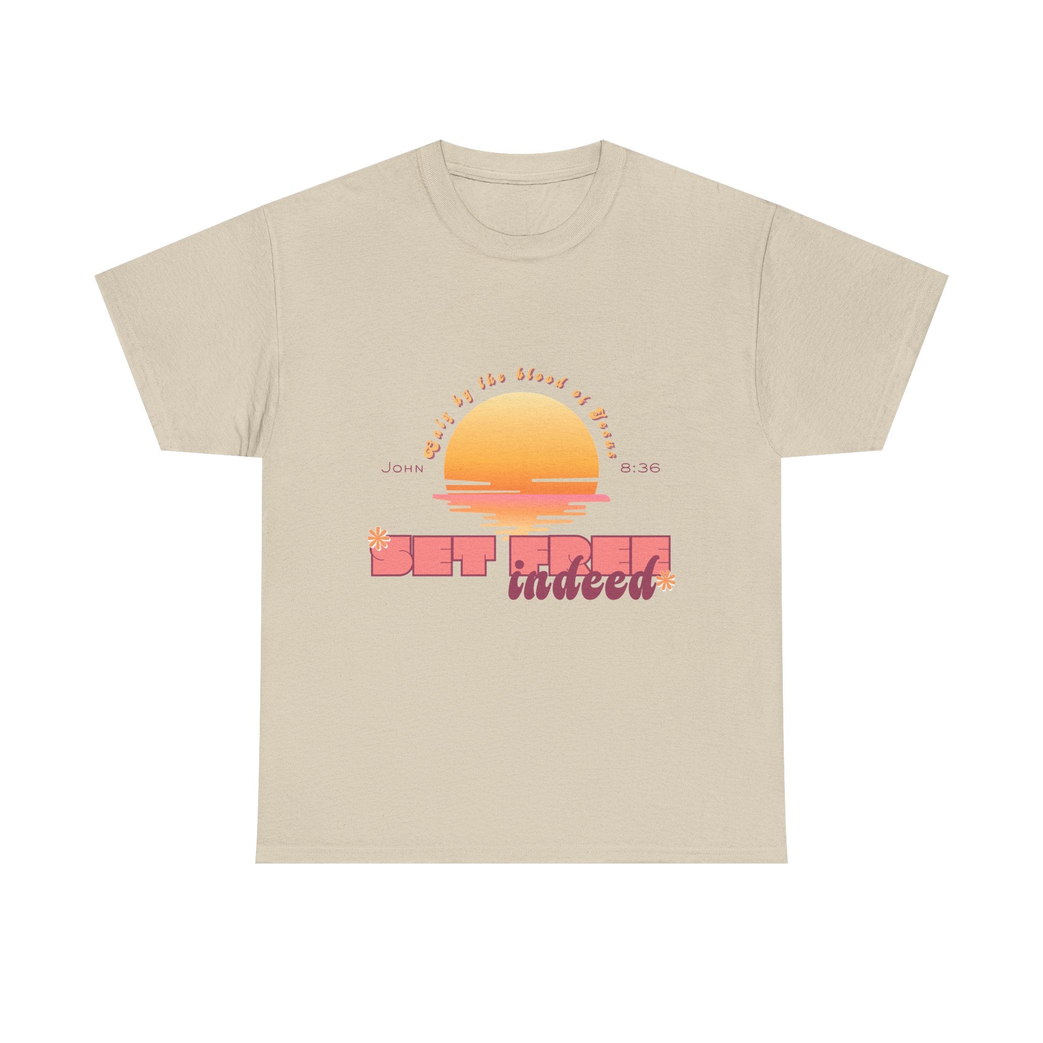 Women's 'Set free indeed' John 8:36- Heavy Cotton Tee