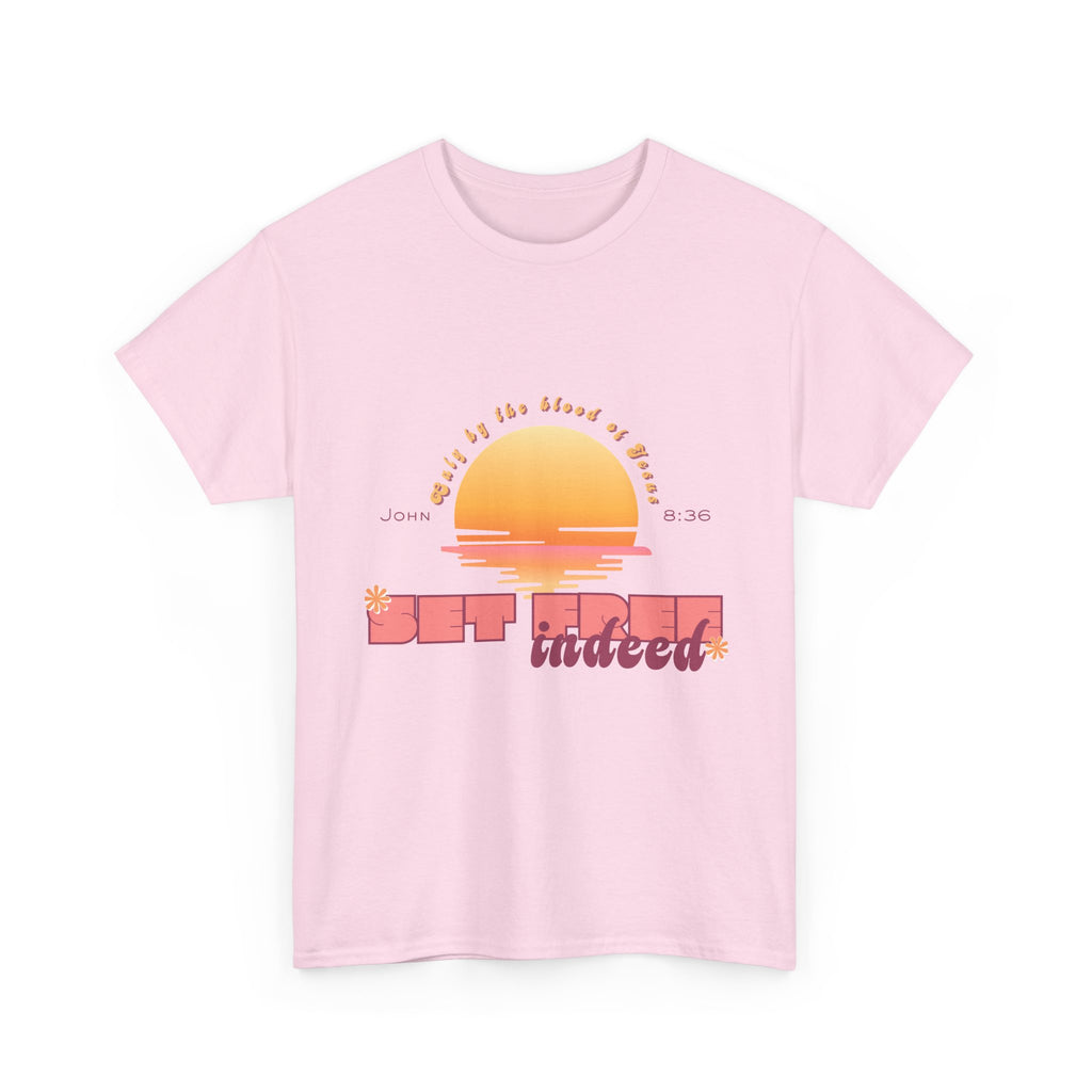 Women's 'Set free indeed' John 8:36- Heavy Cotton Tee