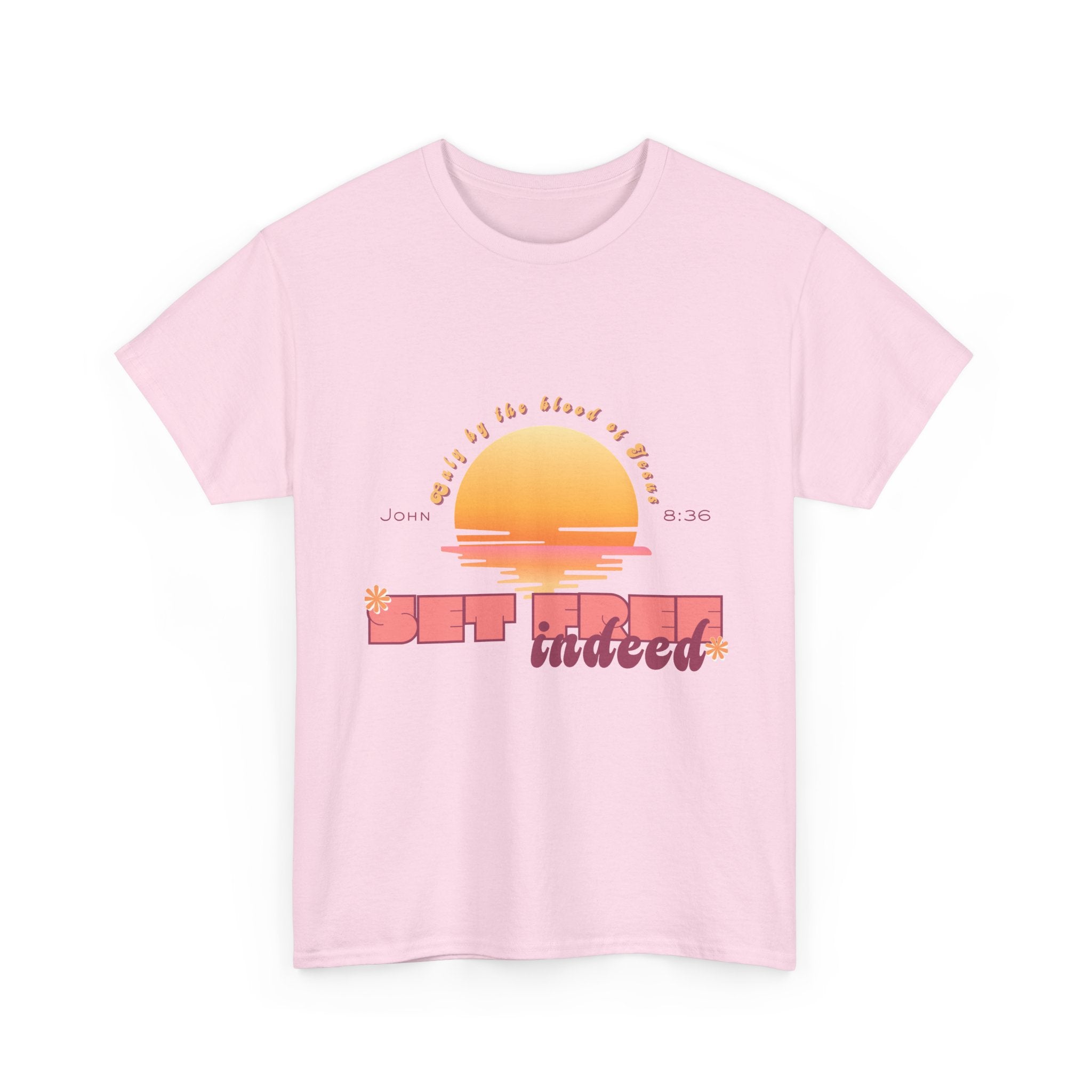 Women's 'Set free indeed' John 8:36- Heavy Cotton Tee
