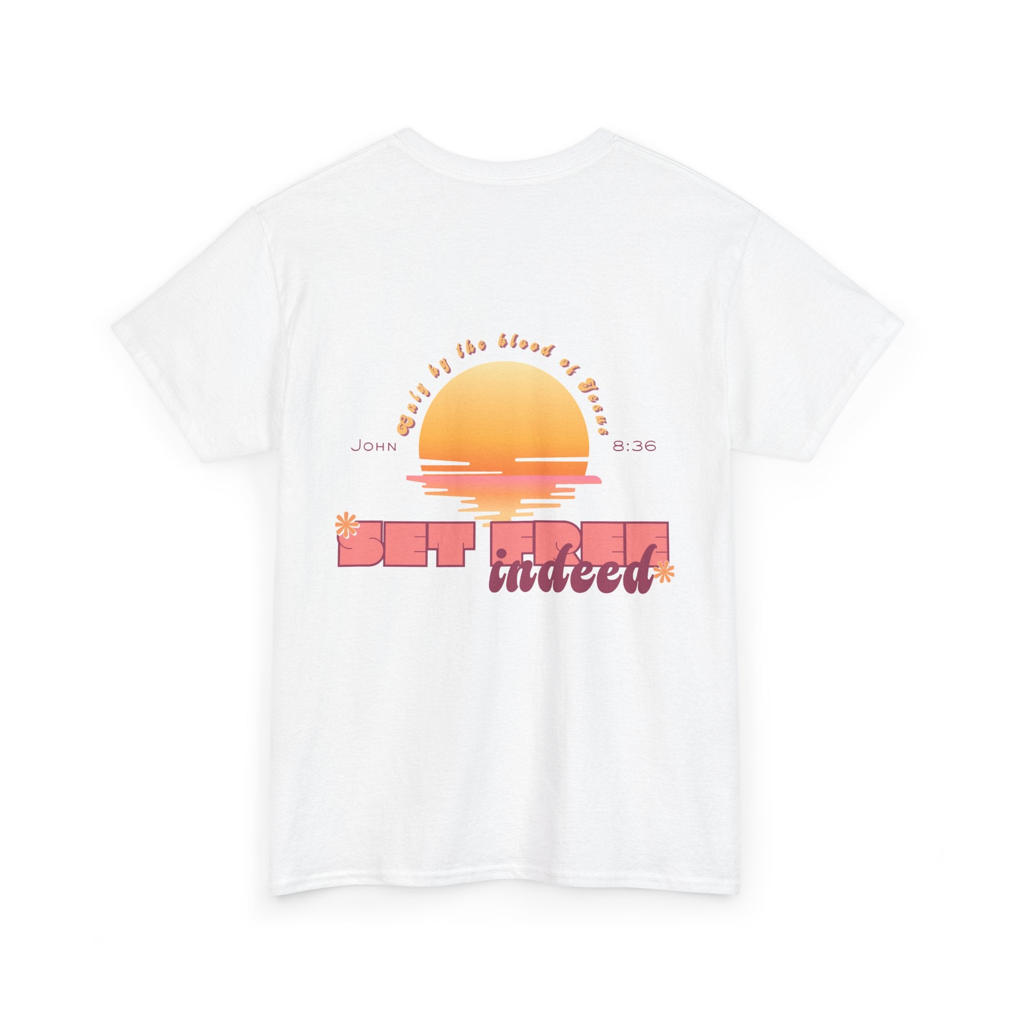 Women's 'Set free indeed' John 8:36- Heavy Cotton Tee