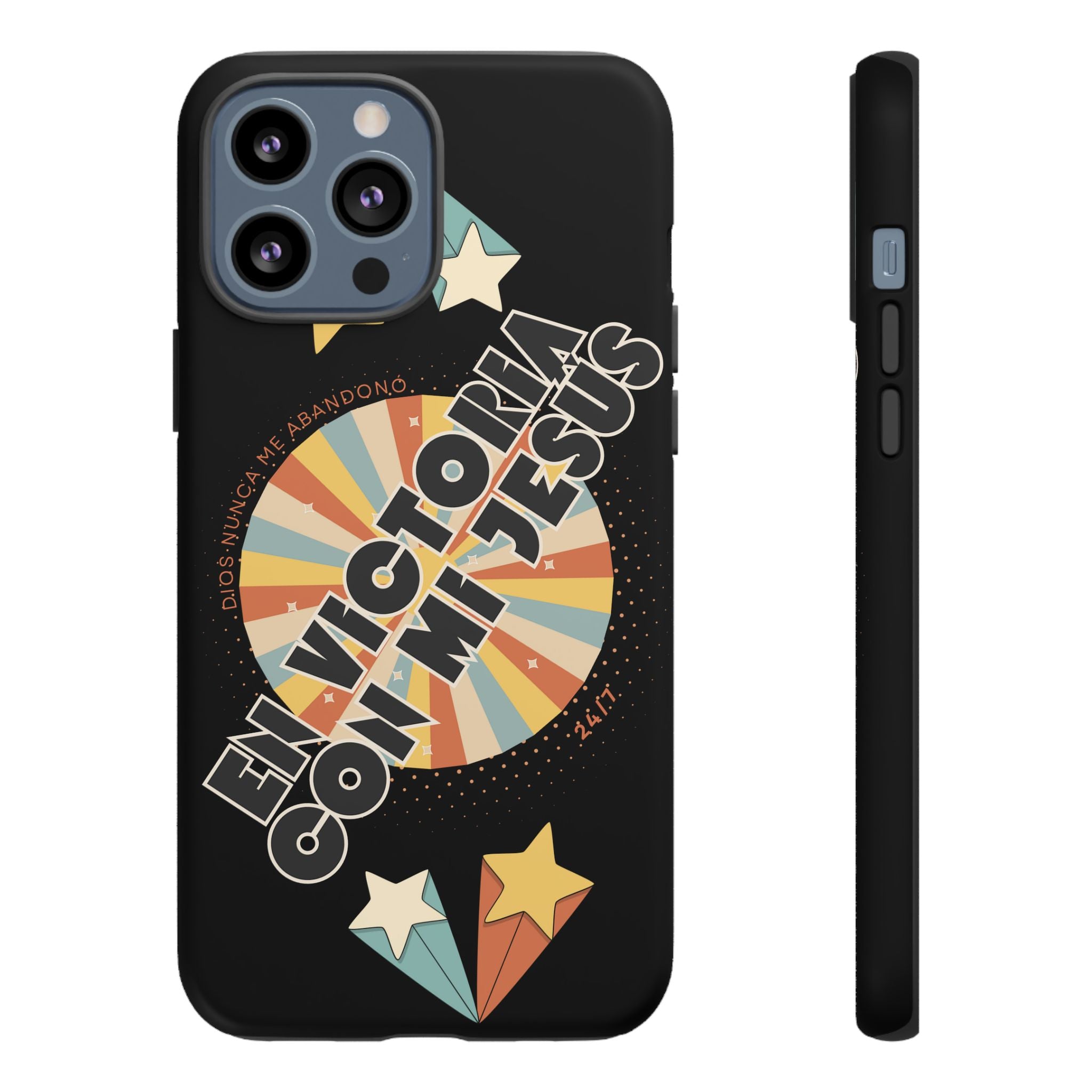 'En Victoria Con Jesús' Retro Protección de telefono