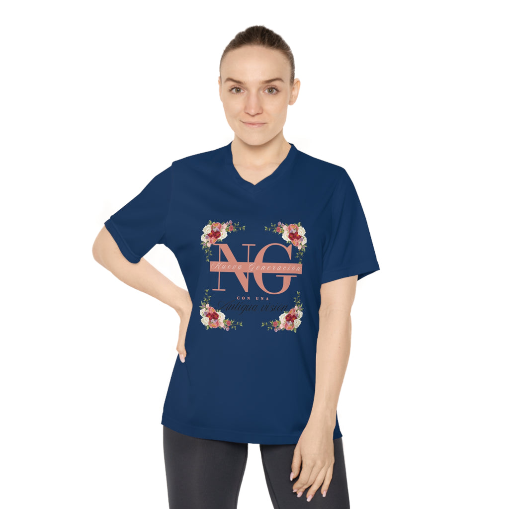 Woman's Spanish Floral Tee — "Nueva generación con una antigua visión"