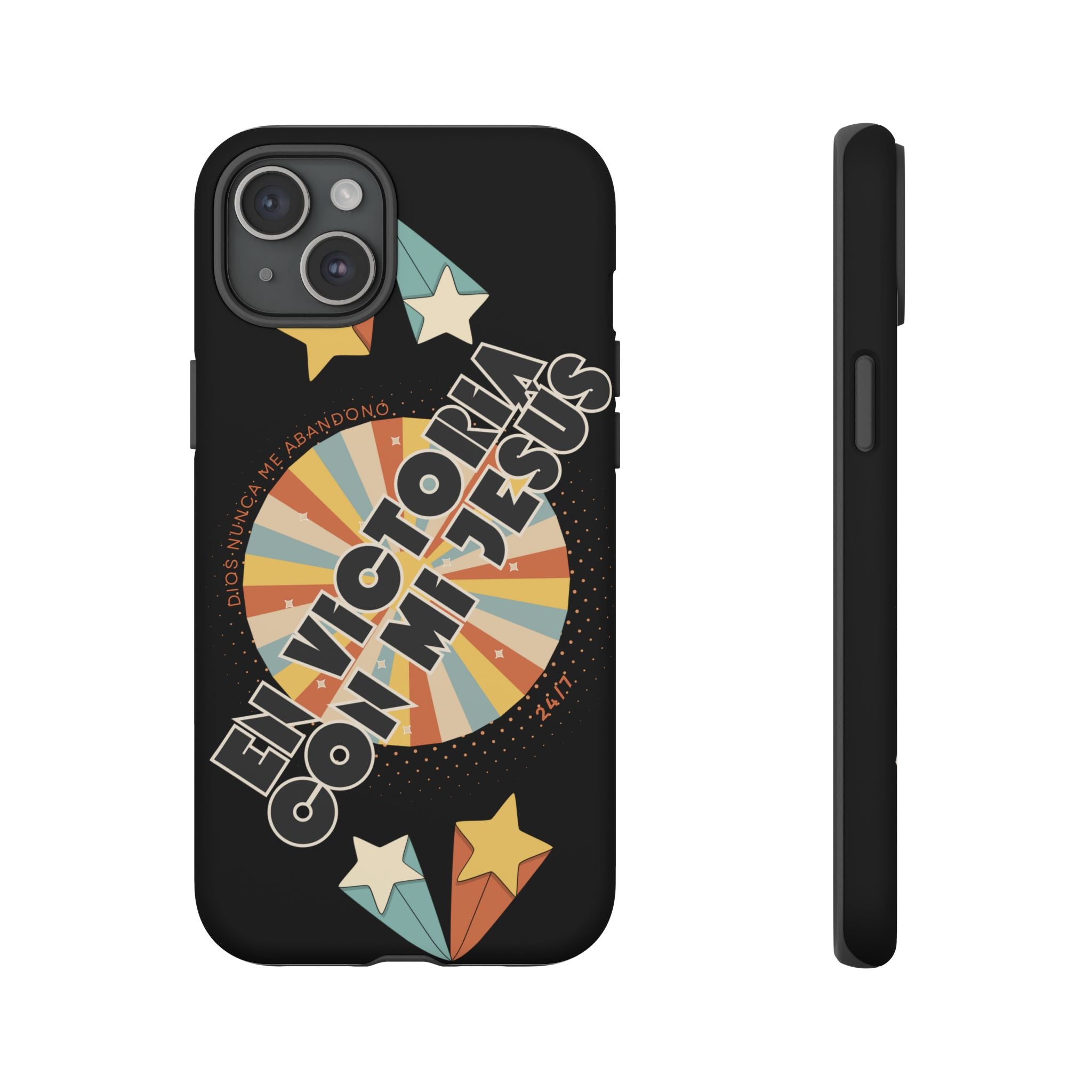 'En Victoria Con Jesús' Retro Protección de telefono