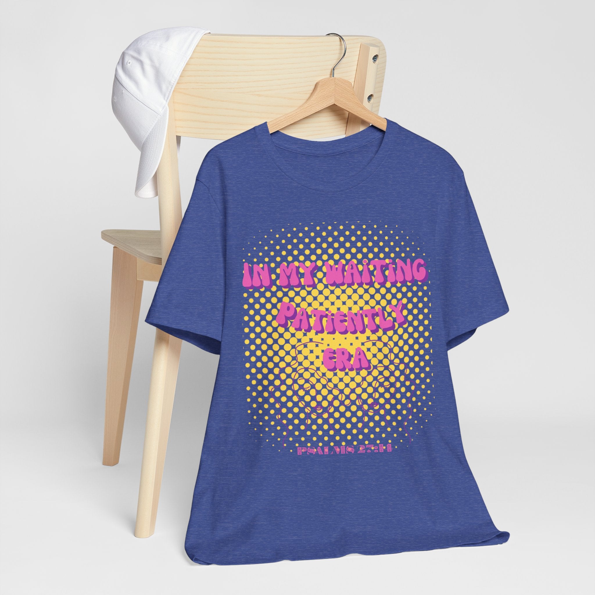 Women's 'In my Waiting Patiently Era' Tee - Yellow Graphic Jersey Short Sleeve