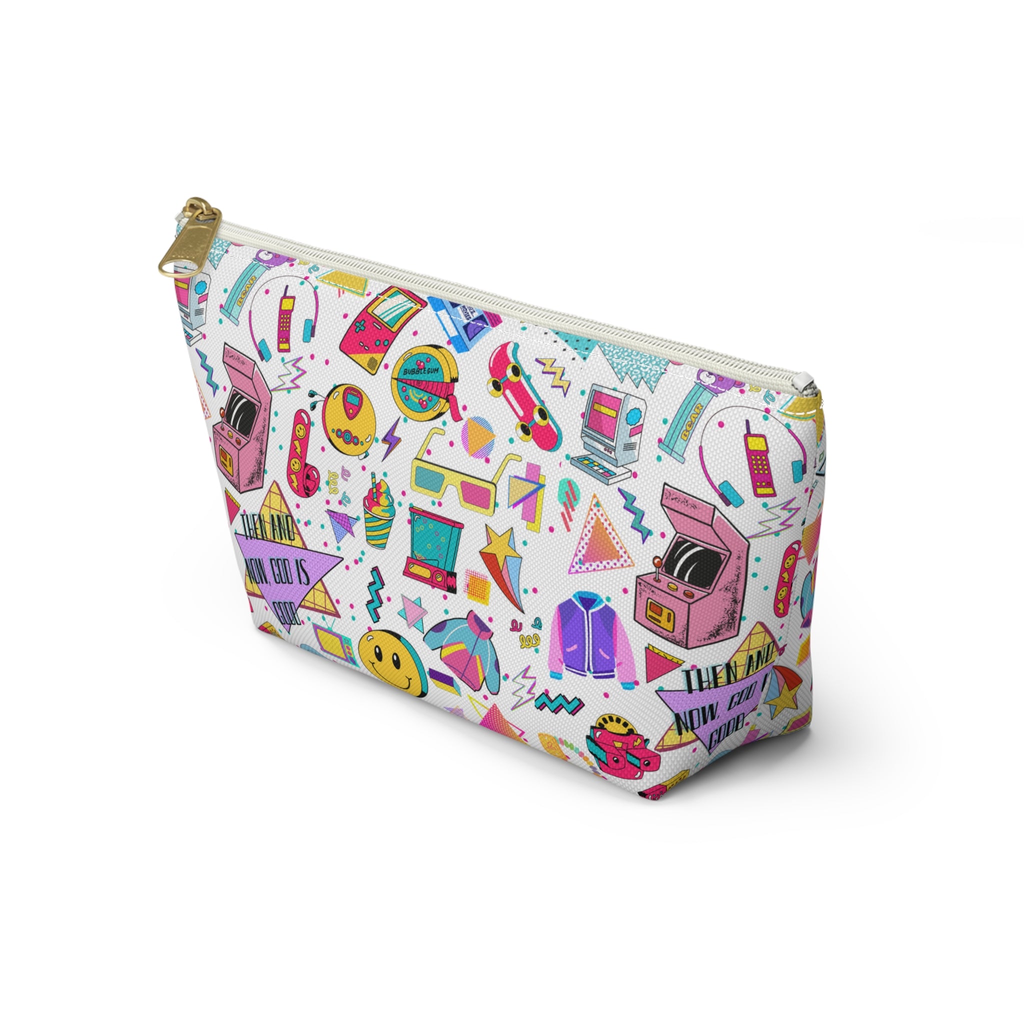 "Then and now God is good" Accessory Pouch — 80's & 90's nostalgia Graphic Bag