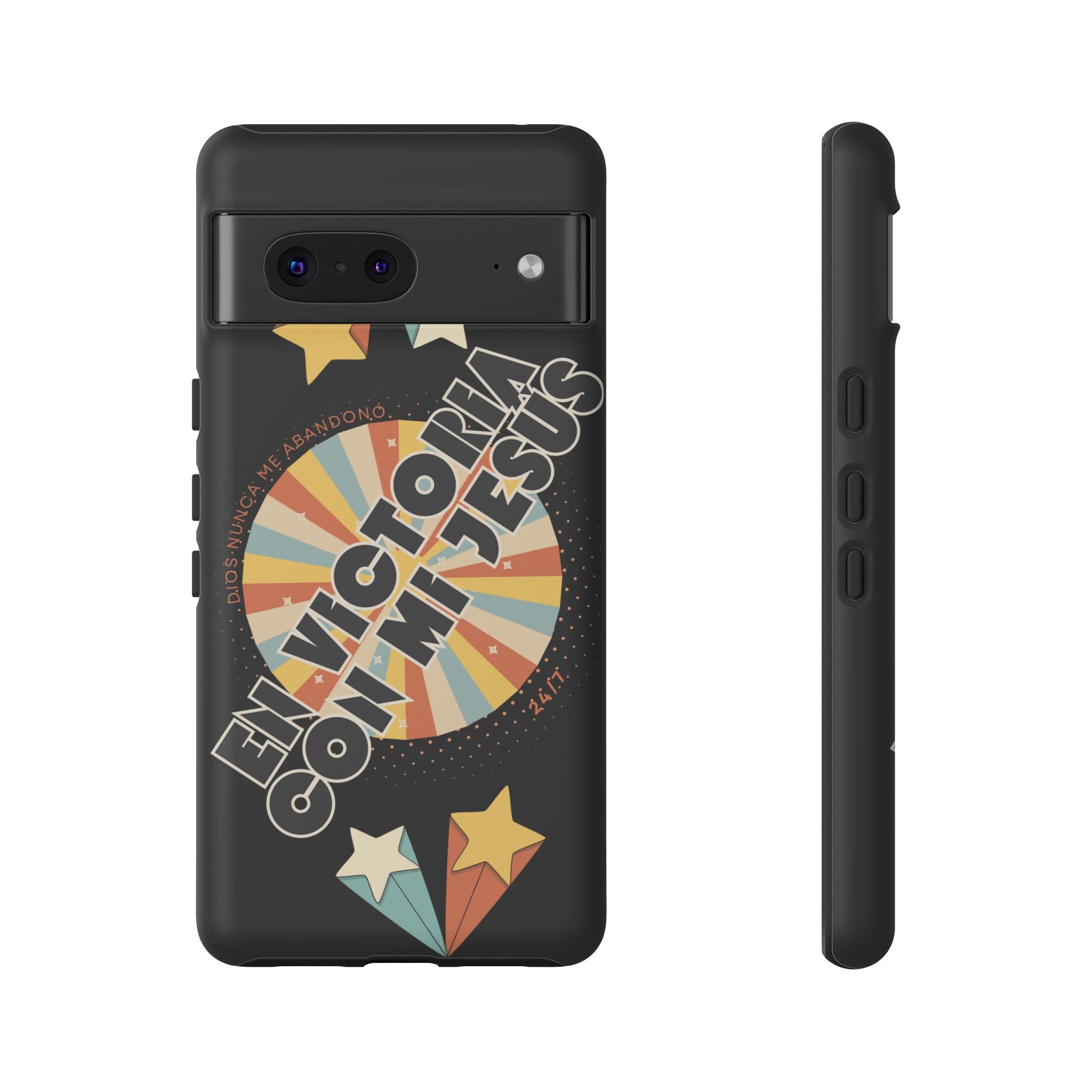 'En Victoria Con Jesús' Retro Protección de telefono