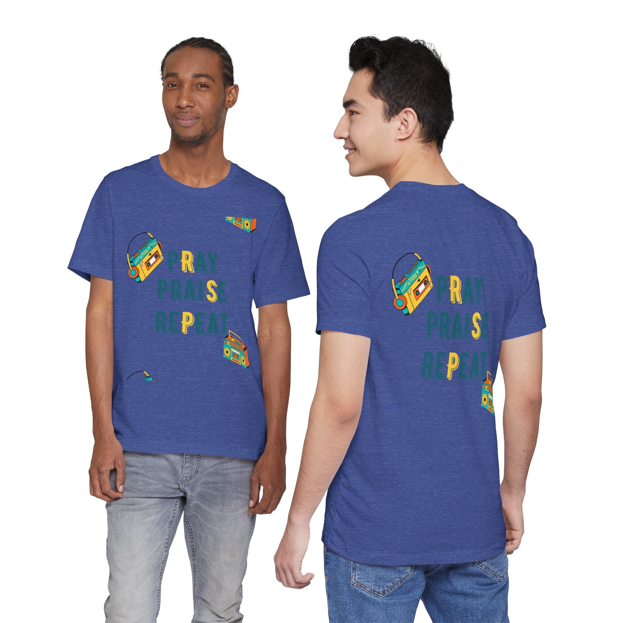 Pray Praise Repeat T-Shirt — Vintage Boombox Christian Tee