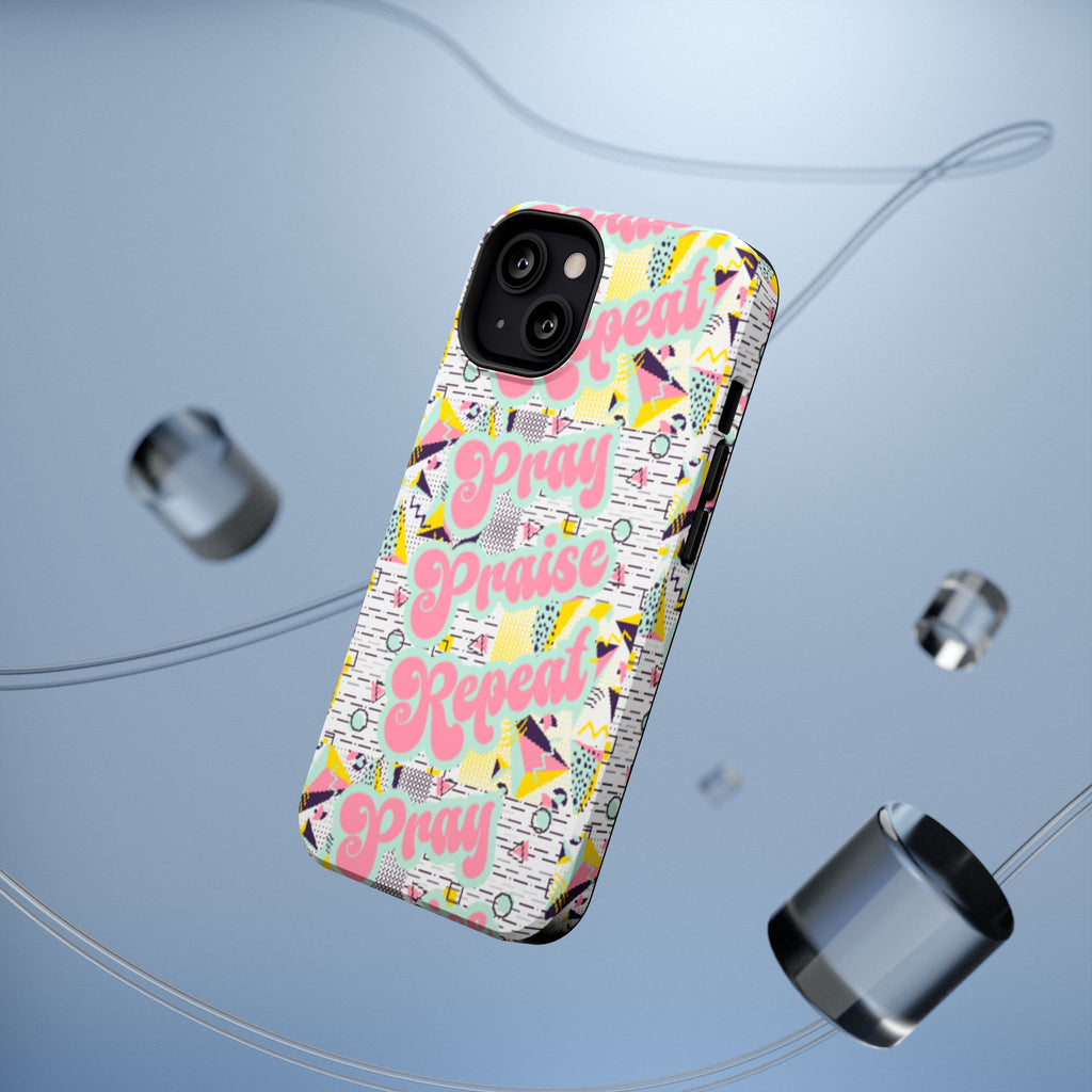 Retro Pray Praise Repeat Women's  Phone Case- Impact-Resistant Cases