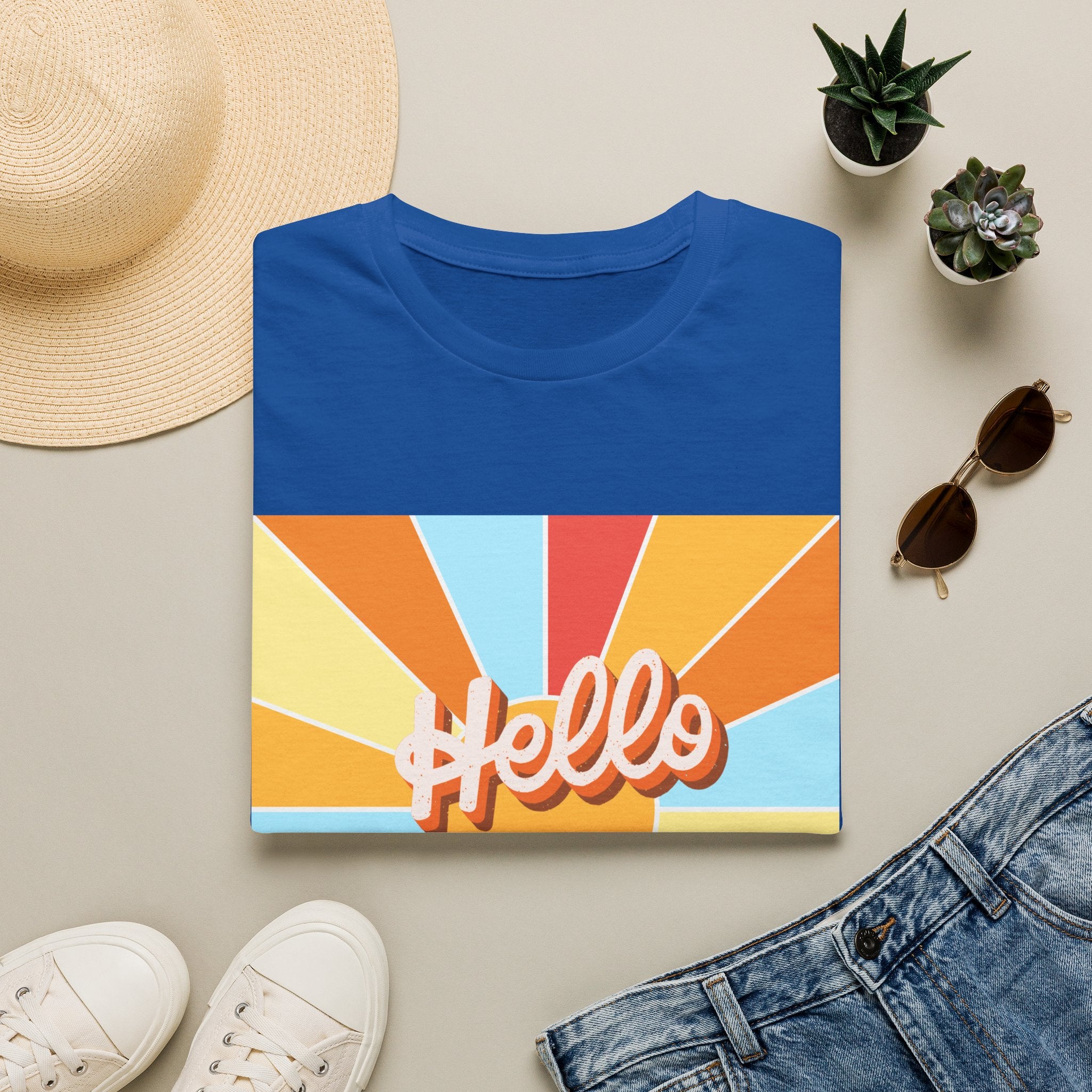 Men's Hello New Me Retro Tee — BACK: 2 Corinthians 5:17