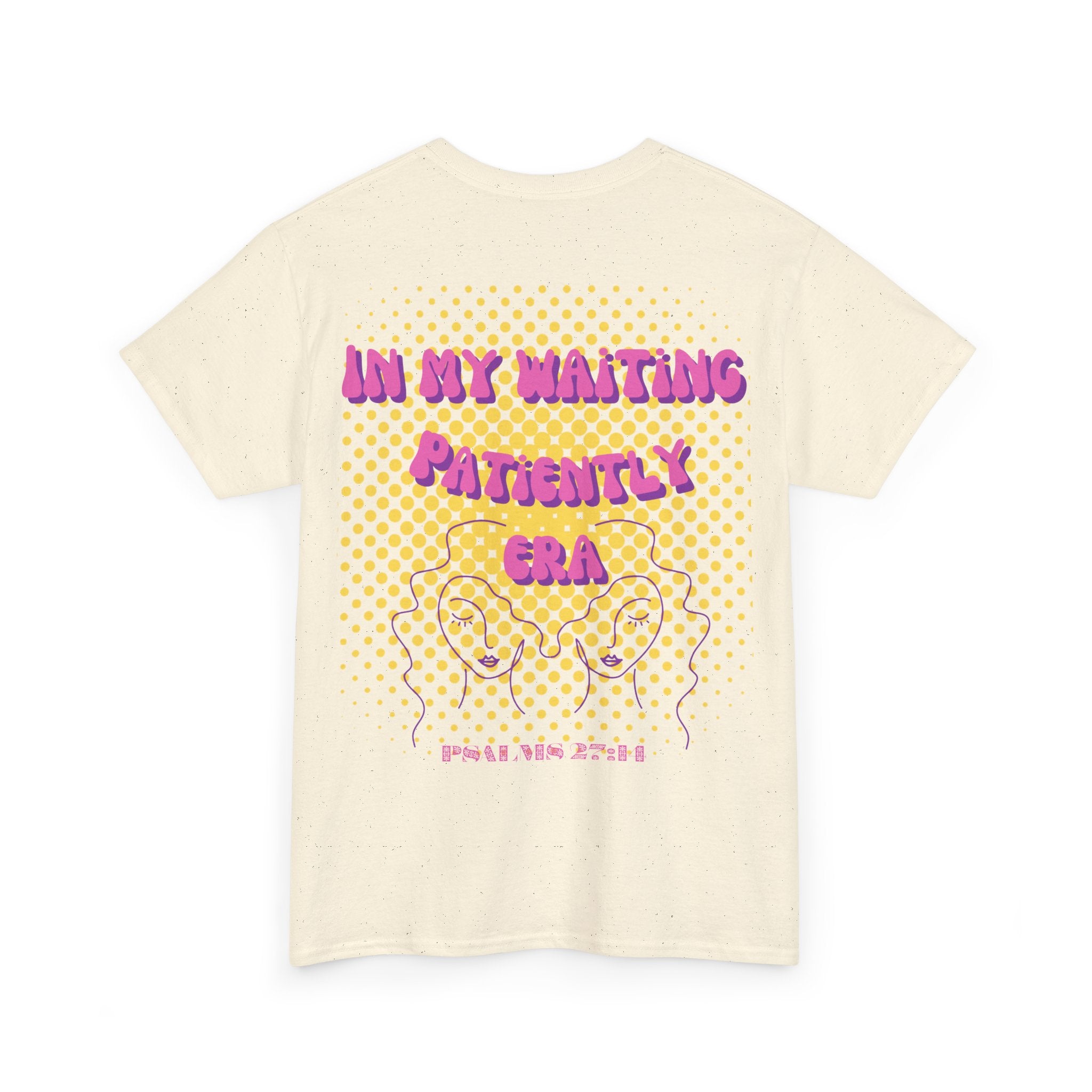 Women's 'In my Waiting Patiently Era' Tee - Yellow Graphic Jersey Short Sleeve