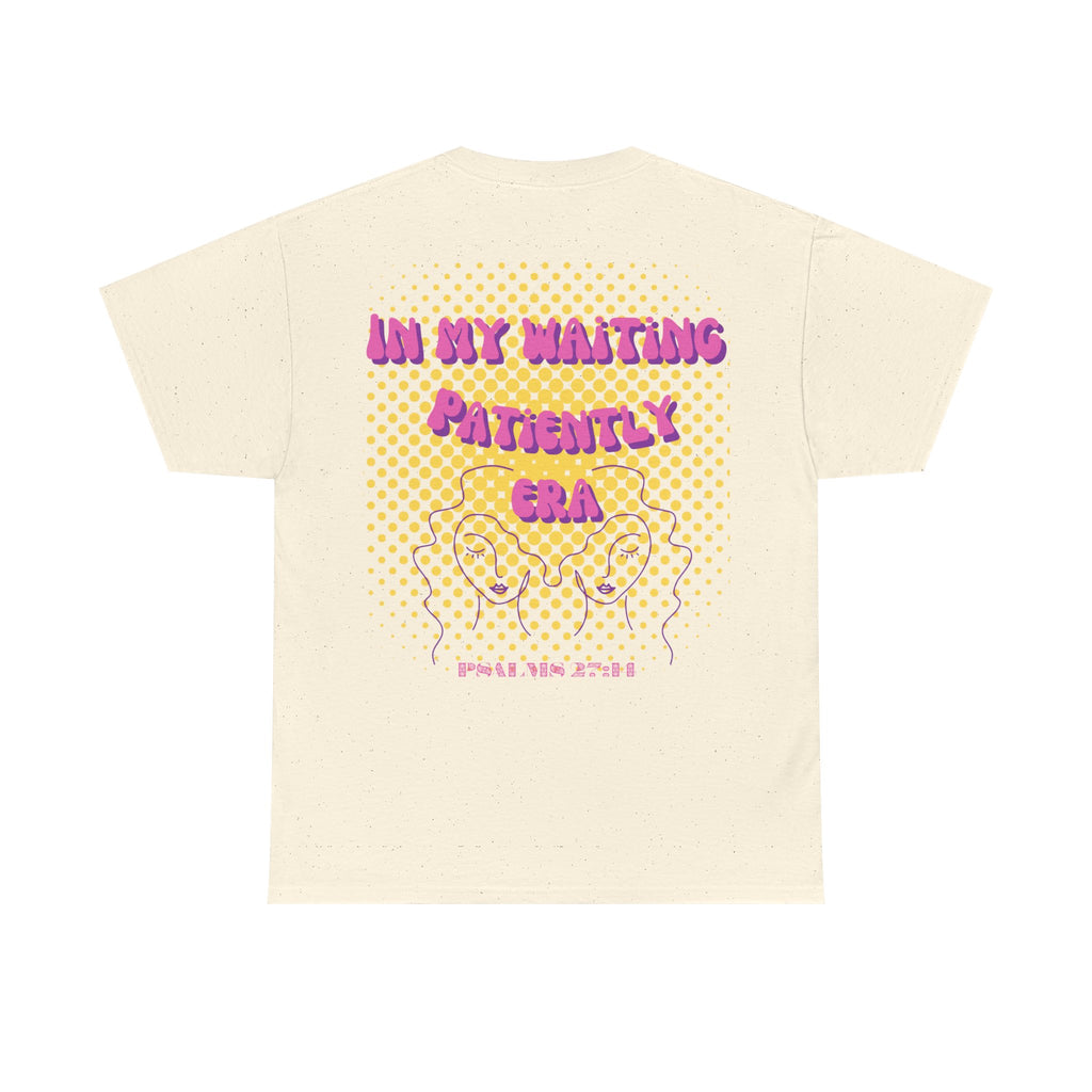 Women's 'In my Waiting Patiently Era' Tee - Yellow Graphic Jersey Short Sleeve
