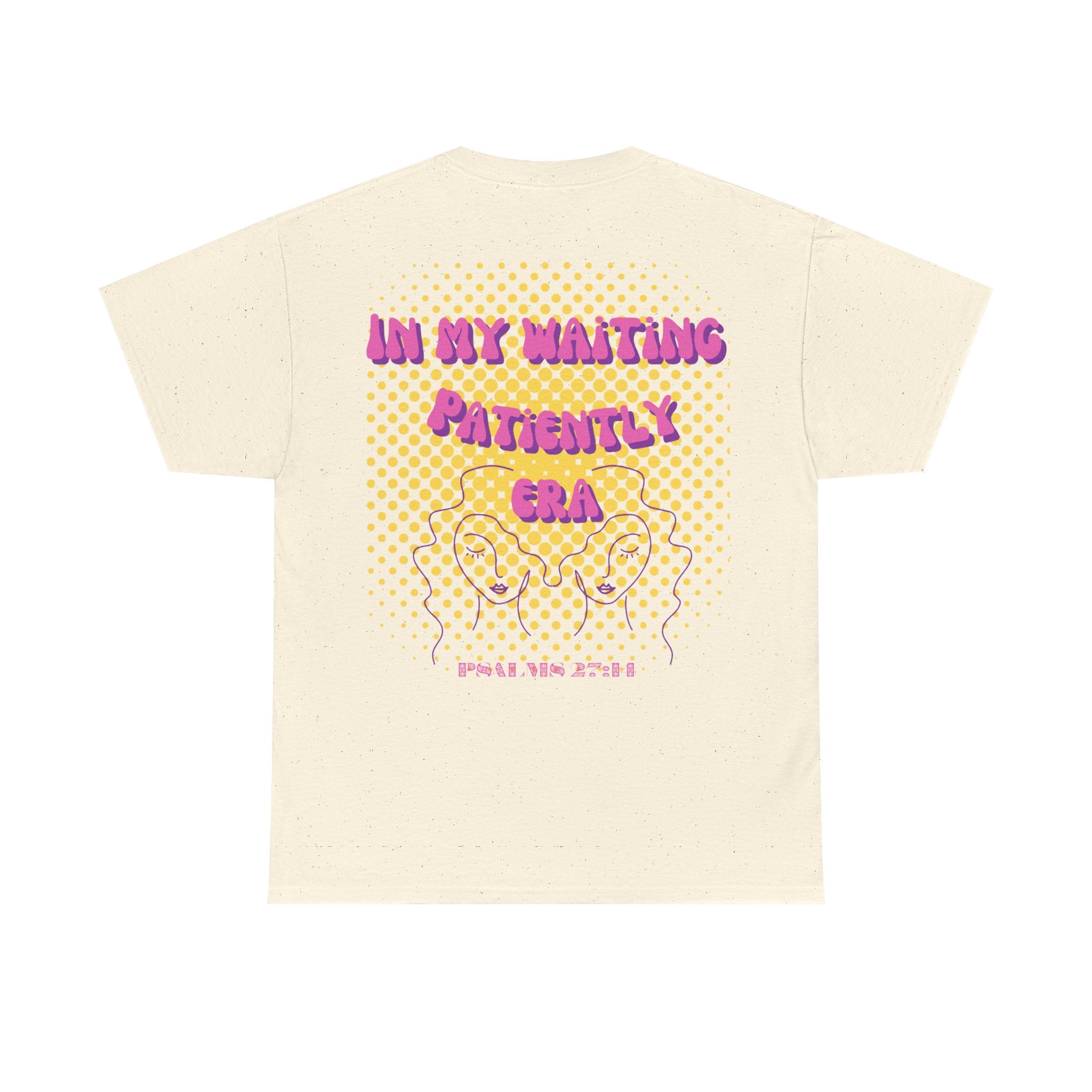 Women's 'In my Waiting Patiently Era' Tee - Yellow Graphic Jersey Short Sleeve