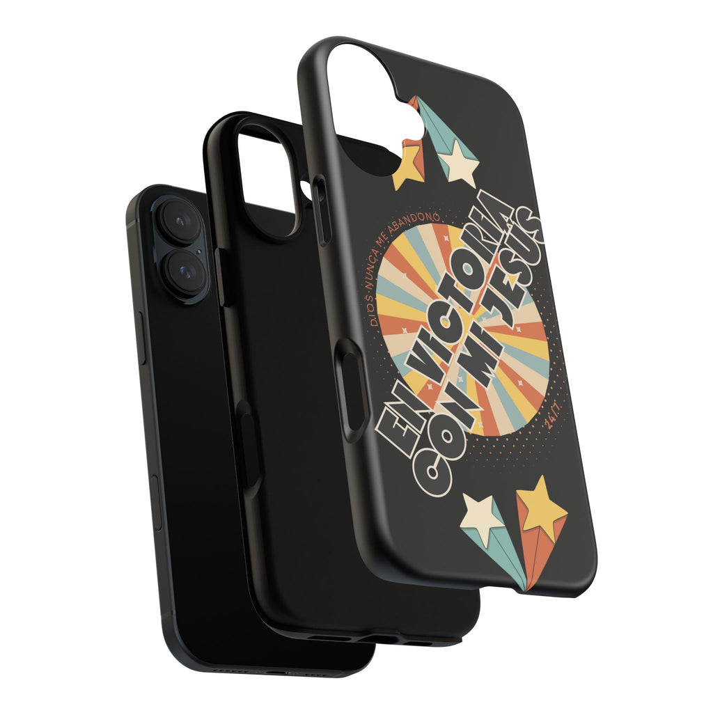 'En Victoria Con Jesús' Retro Protección de telefono