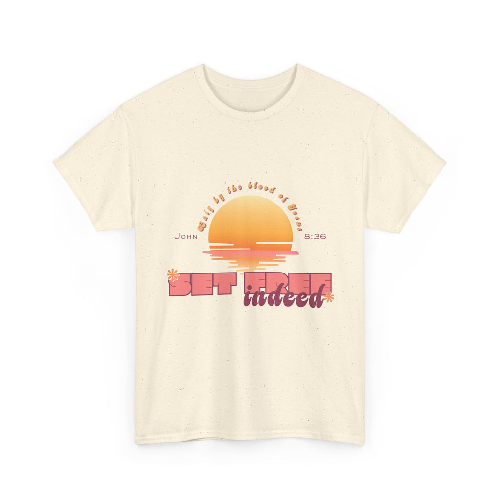 Women's 'Set free indeed' John 8:36- Heavy Cotton Tee