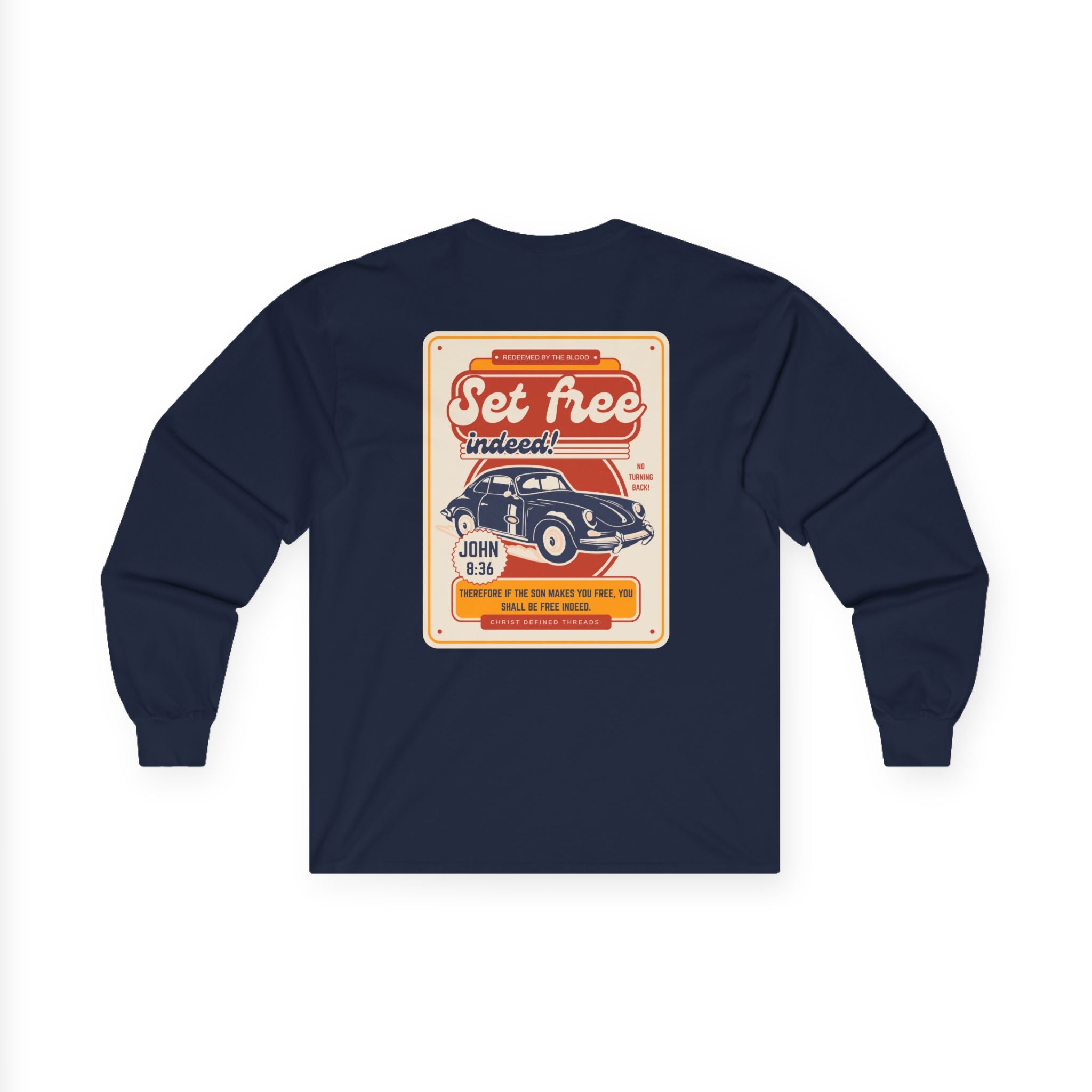 Men's 'Set free indeed' - Ultra Cotton Long Sleeve Tee