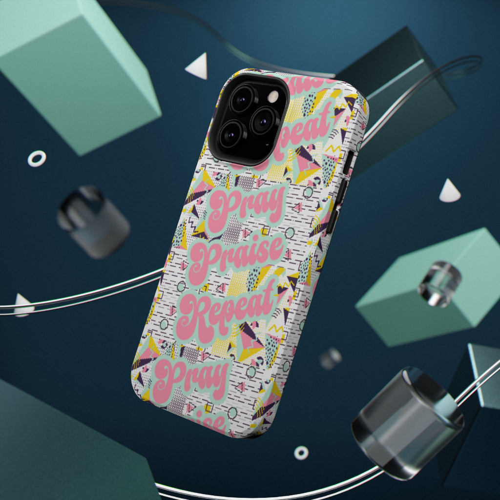 Retro Pray Praise Repeat Women's  Phone Case- Impact-Resistant Cases