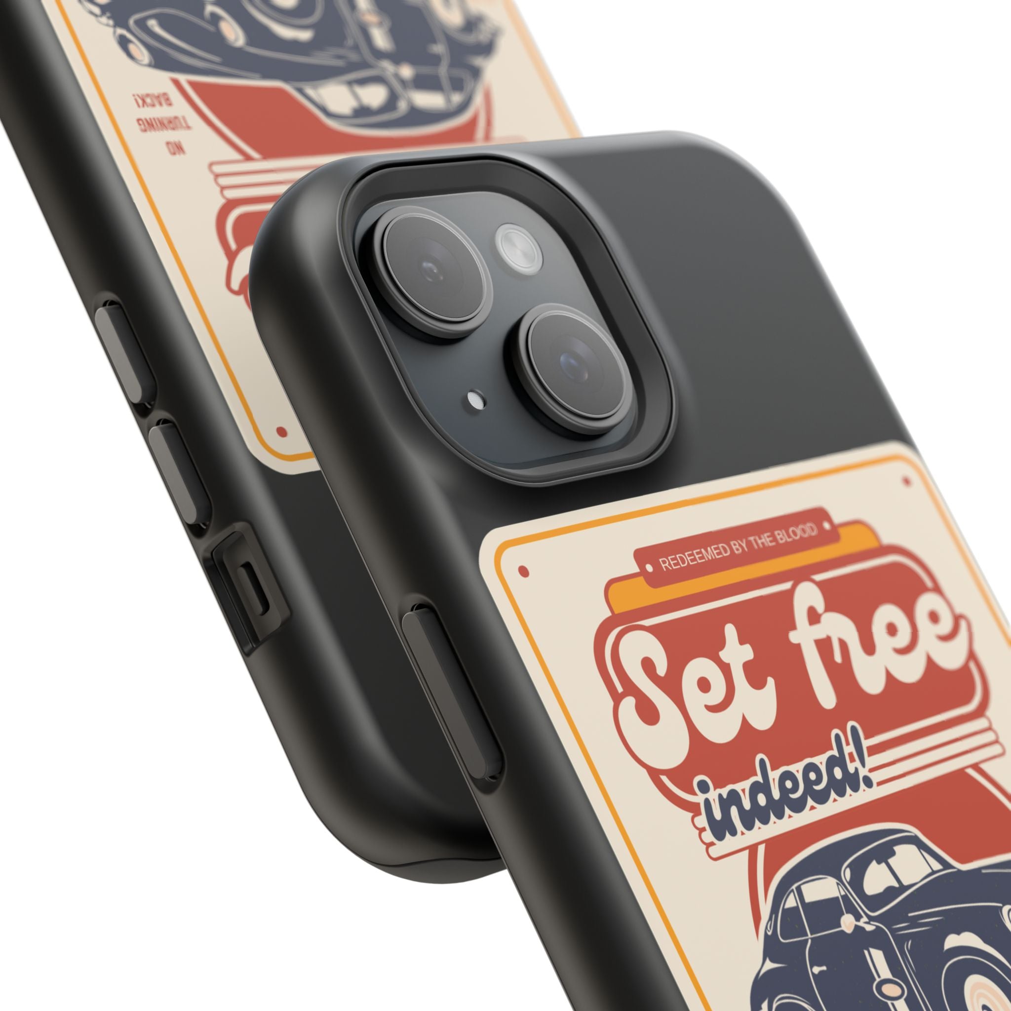 Men's 'Set free indeed' Vintage Graphic Phone Case — Magnetic Impact-Resistant