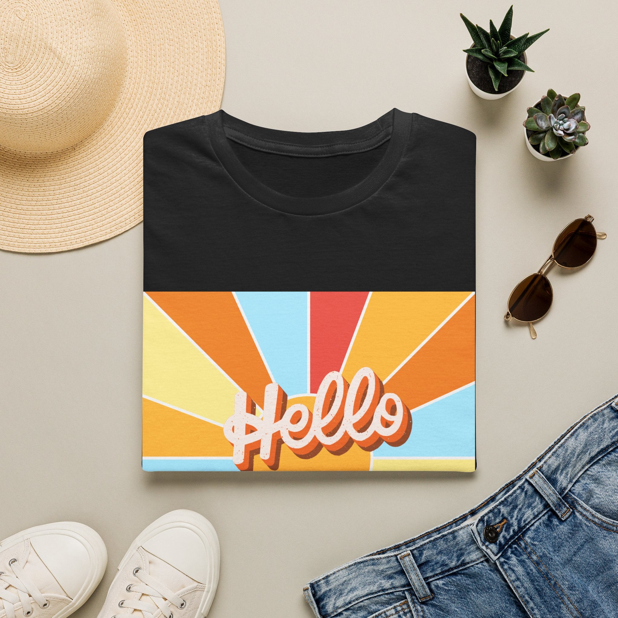 Men's Hello New Me Retro Tee — BACK: 2 Corinthians 5:17