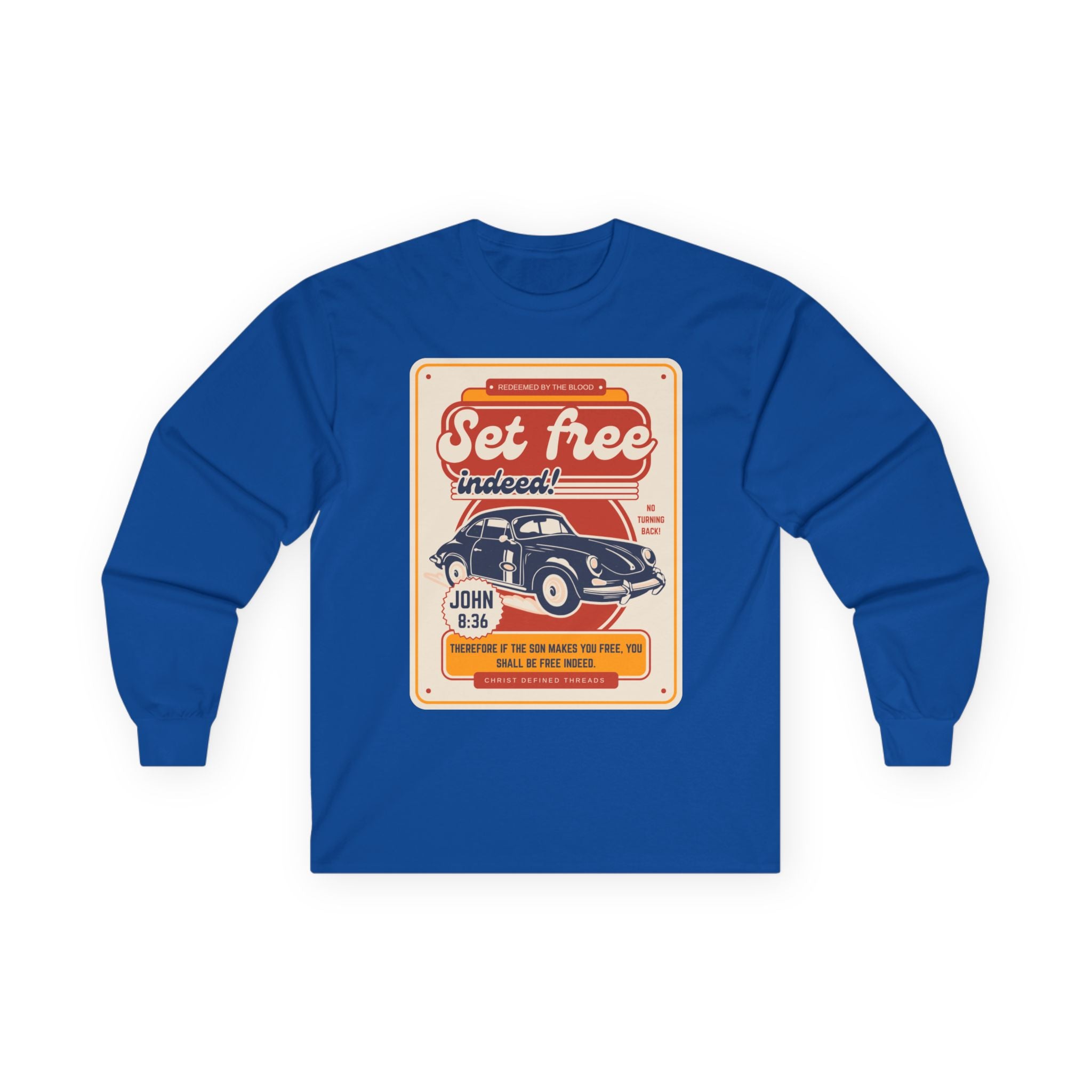 Men's 'Set free indeed' - Ultra Cotton Long Sleeve Tee