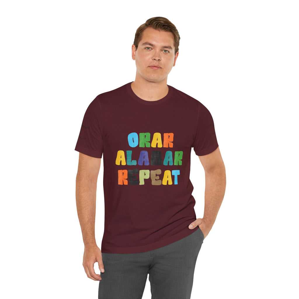 Men's Bilingual "Orar Alabar Repeat" T-Shirt – Camisa de hombres Bilingüe