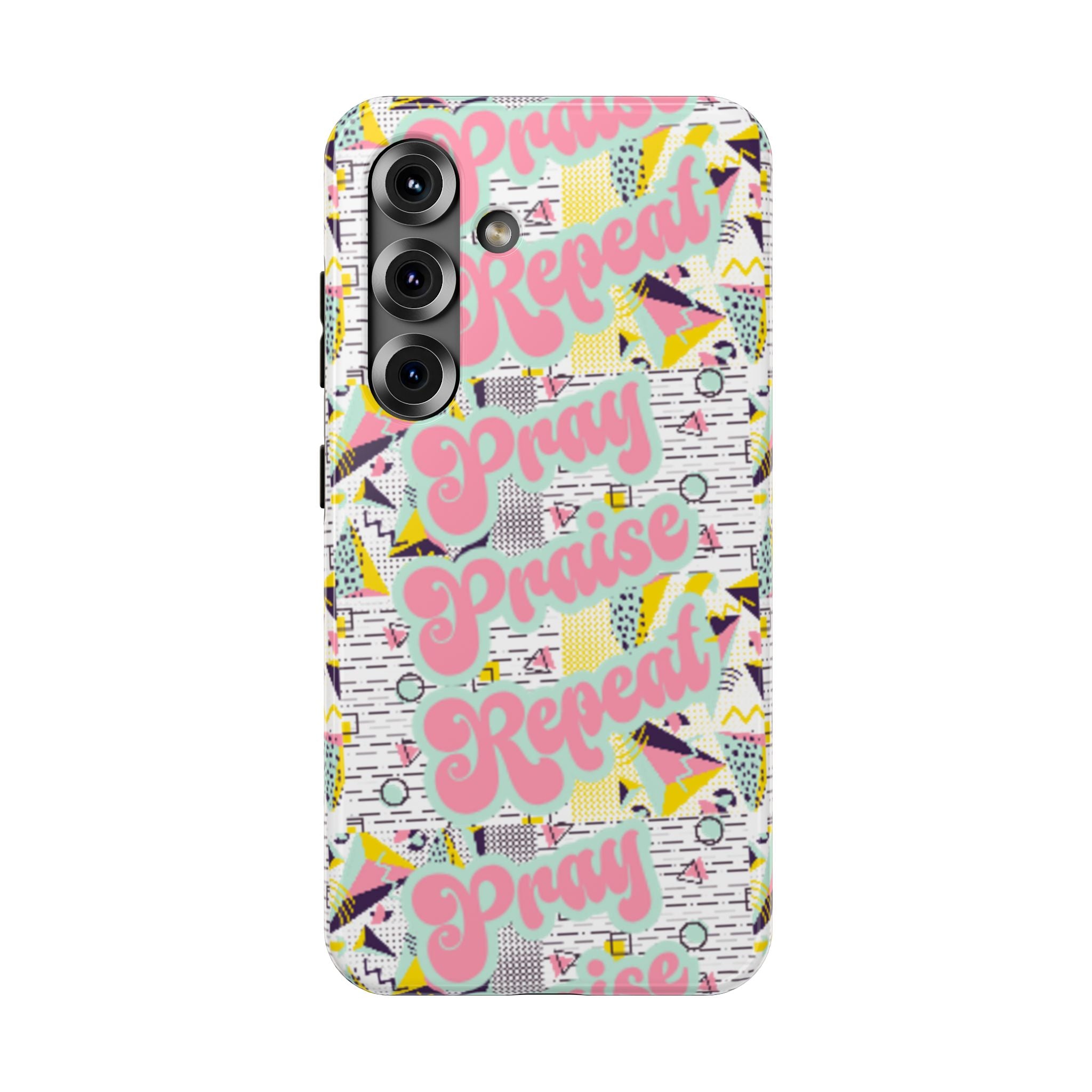 Retro Pray Praise Repeat Women's  Phone Case- Impact-Resistant Cases
