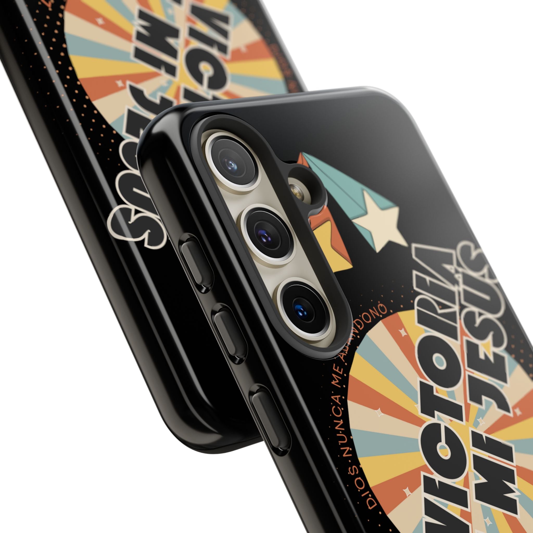 'En Victoria Con Jesús' Retro Protección de telefono