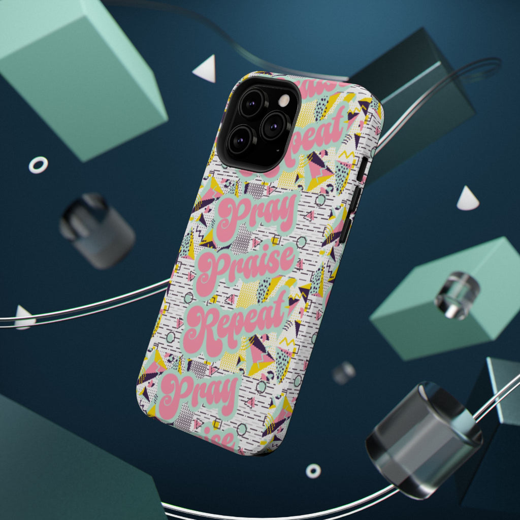 Retro Pray Praise Repeat Women's  Phone Case- Impact-Resistant Cases