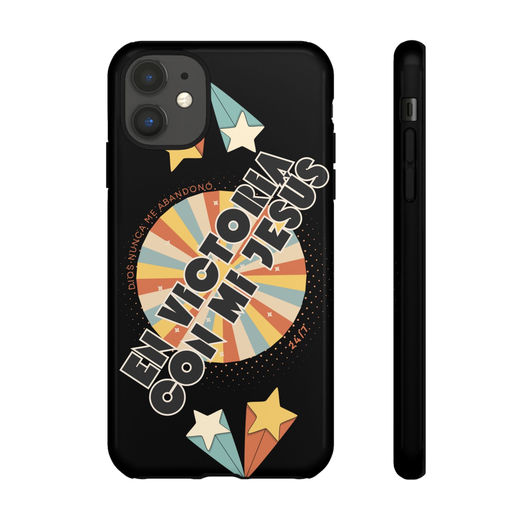 'En Victoria Con Jesús' Retro Protección de telefono