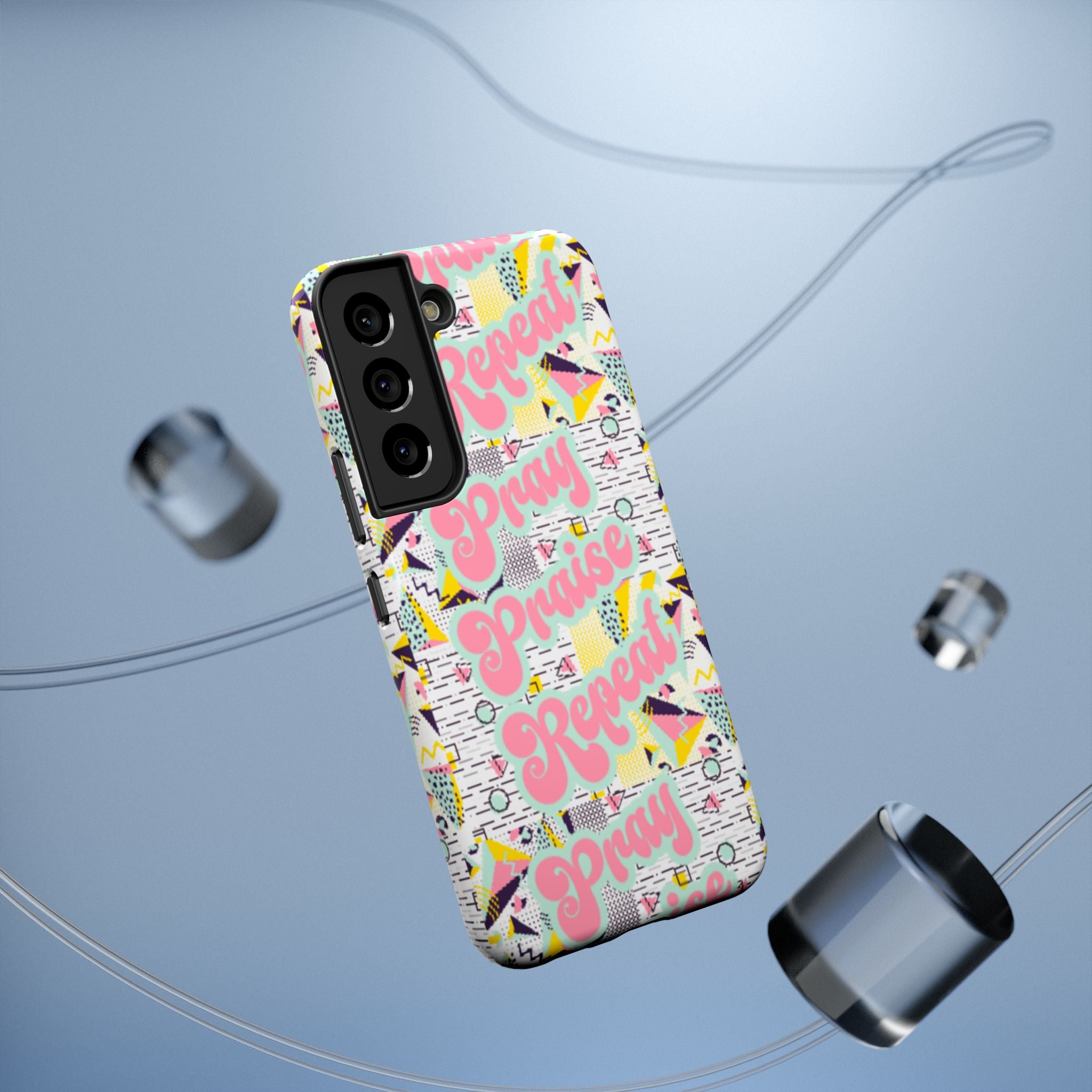 Retro Pray Praise Repeat Women's  Phone Case- Impact-Resistant Cases