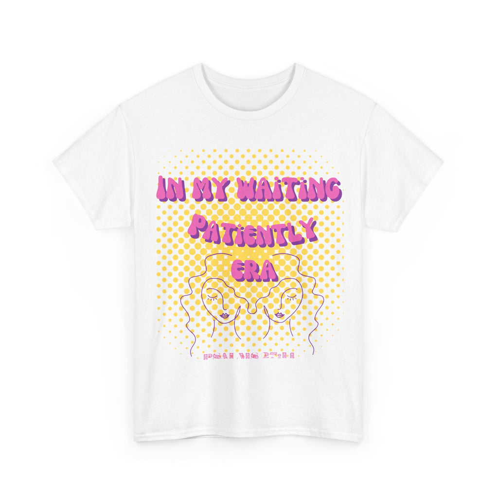 Women's 'In my Waiting Patiently Era' Tee - Yellow Graphic Jersey Short Sleeve