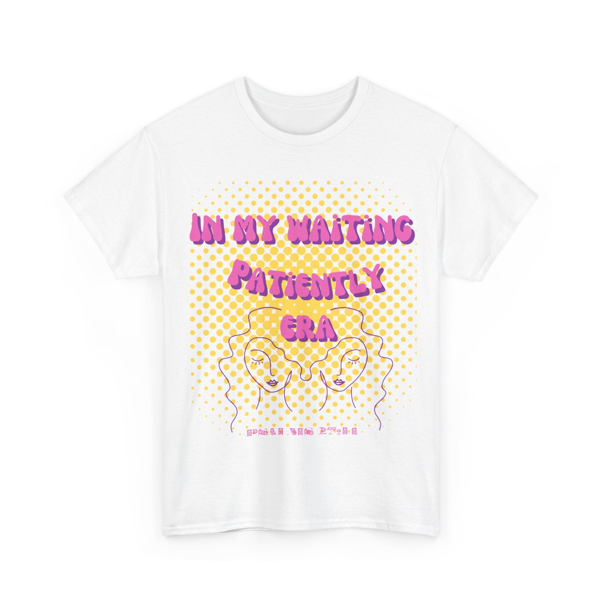 Women's 'In my Waiting Patiently Era' Tee - Yellow Graphic Jersey Short Sleeve