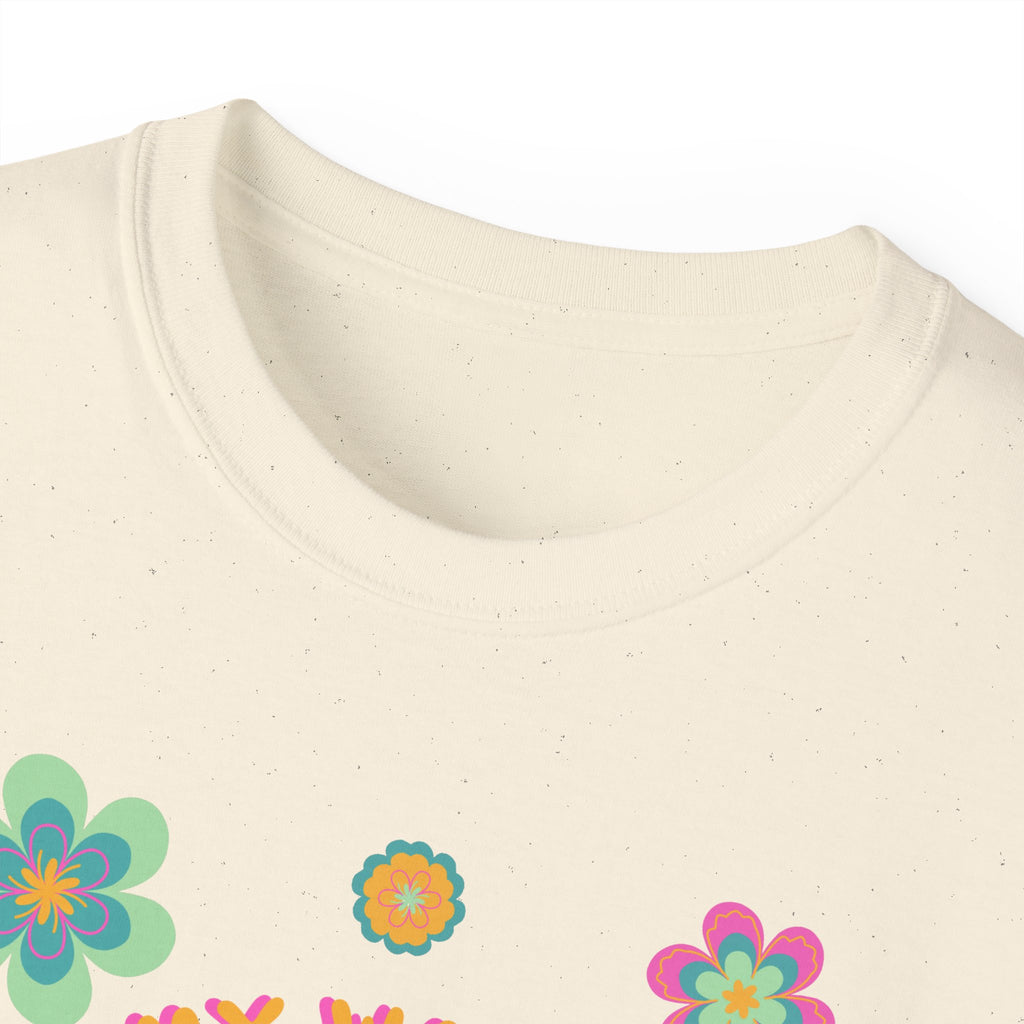 Retro Floral "In My Waiting Patiently Era" Ladies' V-Neck T-Shirt