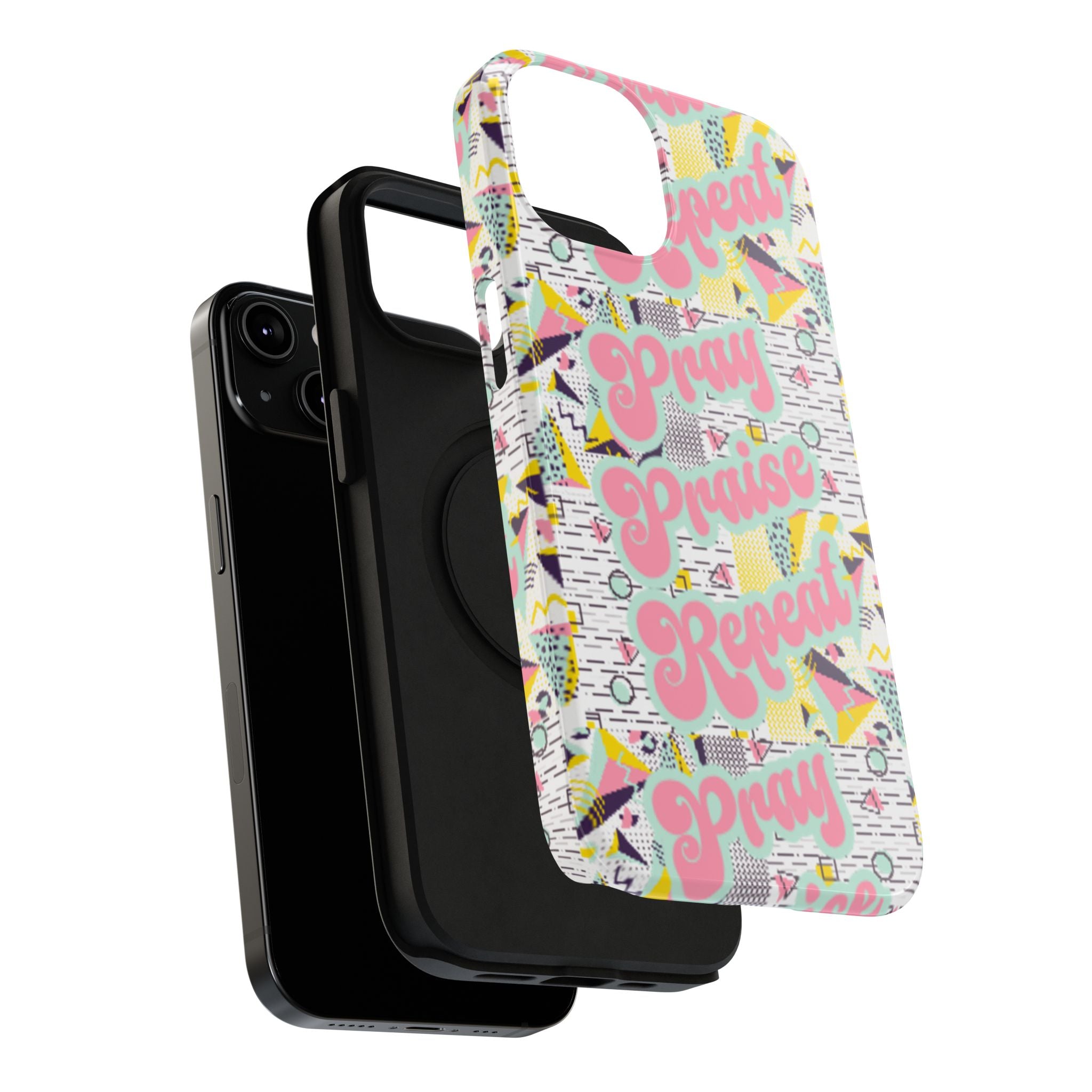 Retro Pray Praise Repeat Women's  Phone Case- Impact-Resistant Cases