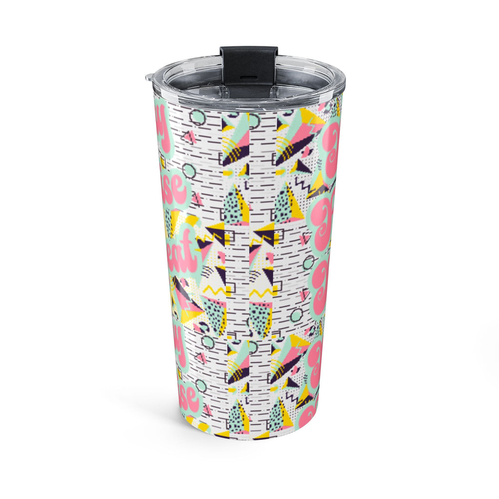 20oz Retro Pray Praise Repeat Tumbler - Girly Vaporwave Travel Cup