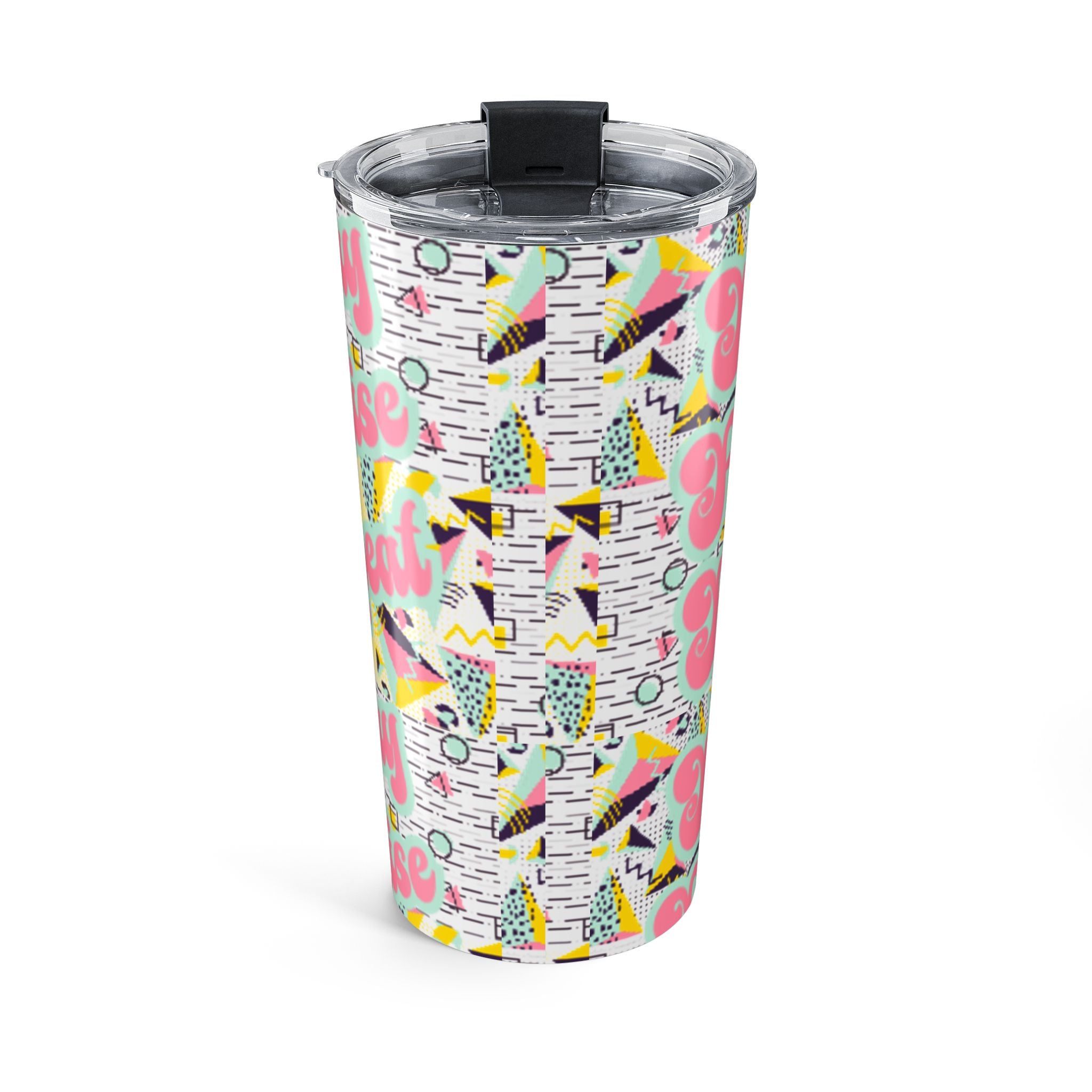 20oz Retro Pray Praise Repeat Tumbler - Girly Vaporwave Travel Cup