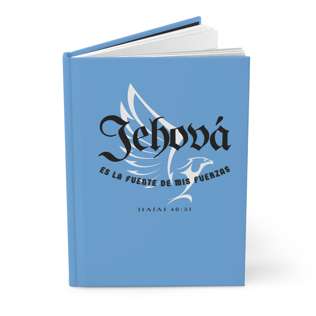Libro de Hombres Isa 40:31 — 'Jehová es la fuente de mis fuerzas' Hardcover Christian Notebook (Isaías 40:31)