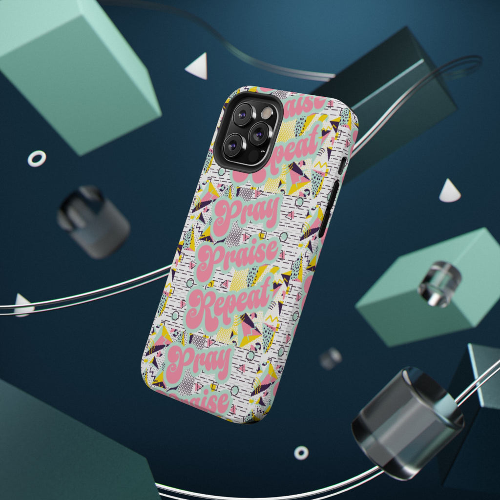 Retro Pray Praise Repeat Women's  Phone Case- Impact-Resistant Cases