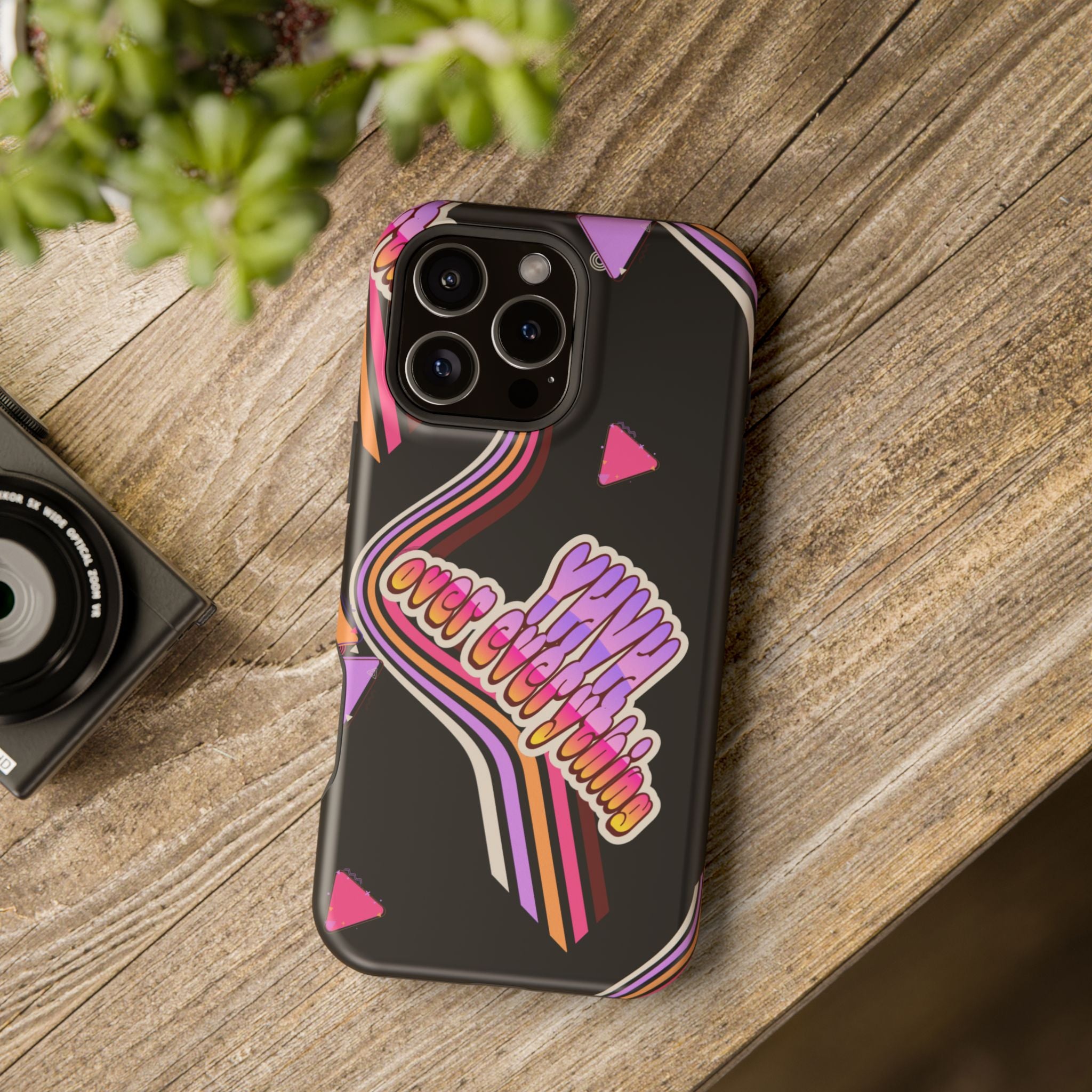 Retro 'YHVH over everything' Magnetic Phone Case — Impact-Resistant Protective Cover