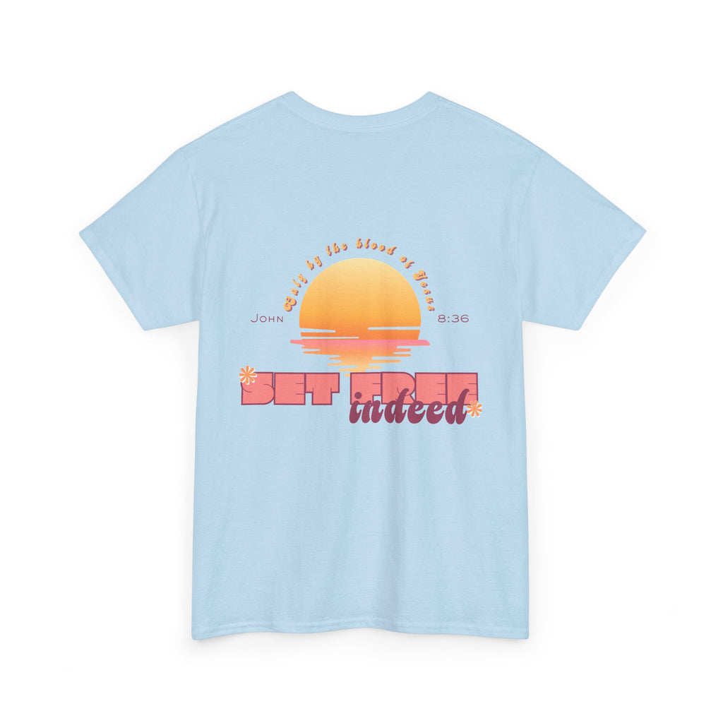 Women's 'Set free indeed' John 8:36- Heavy Cotton Tee