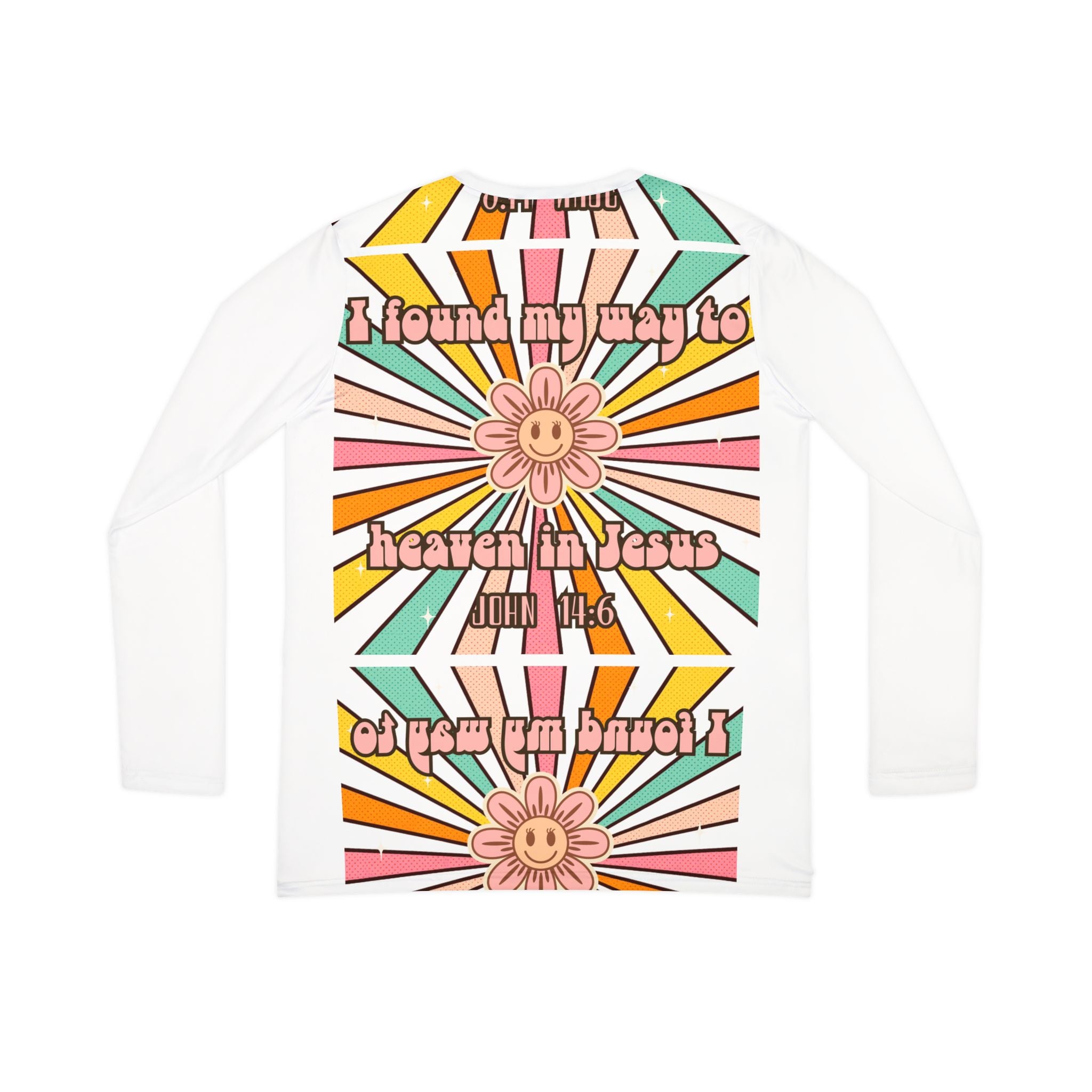 Women's John 14:6 Long Sleeve — Retro Floral 'I Found My Way to Heaven in Jesus' Shirt