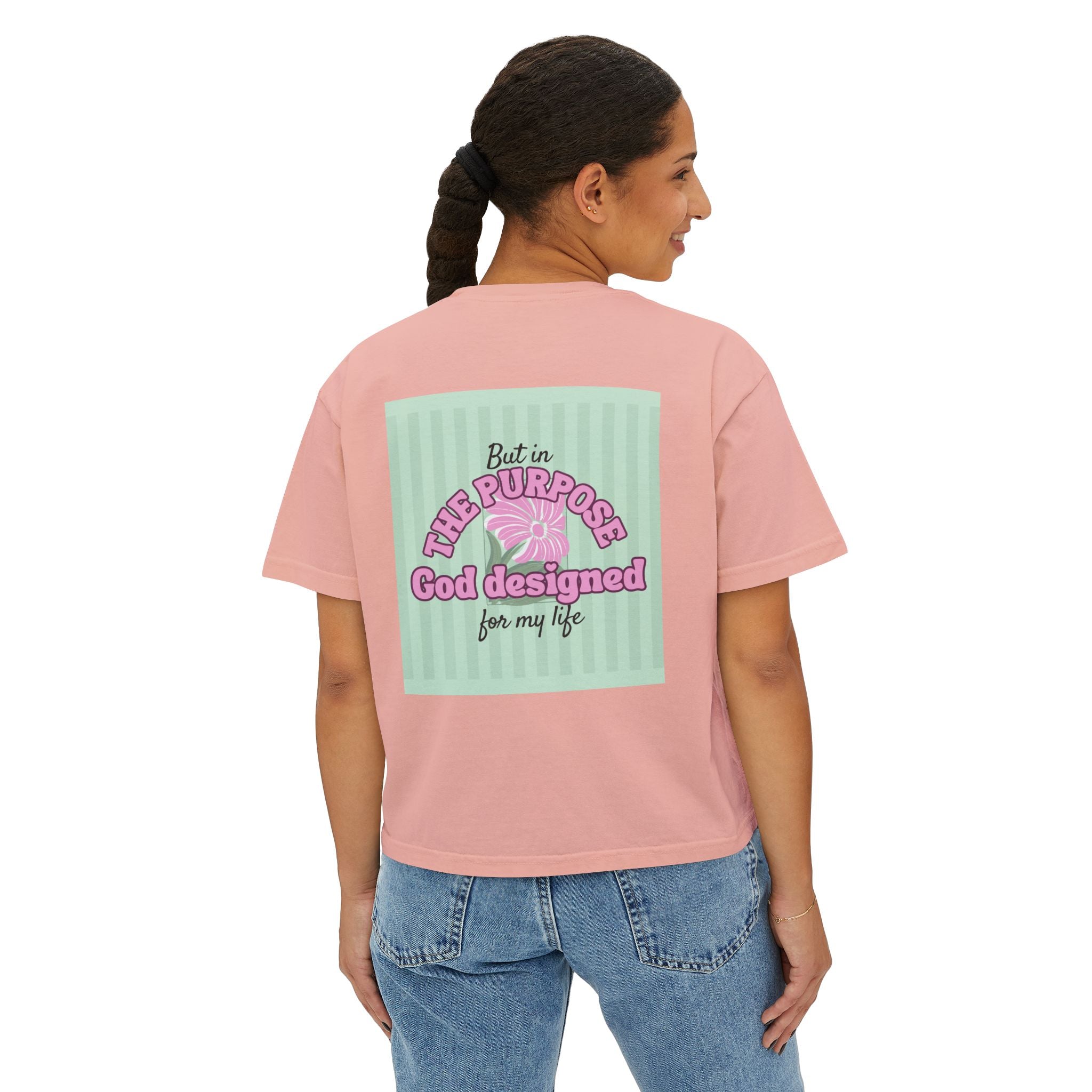 Women’s Retro Boxy Tee — 'My place is not in what this world can give me, But in the purpose God designed for my life'
